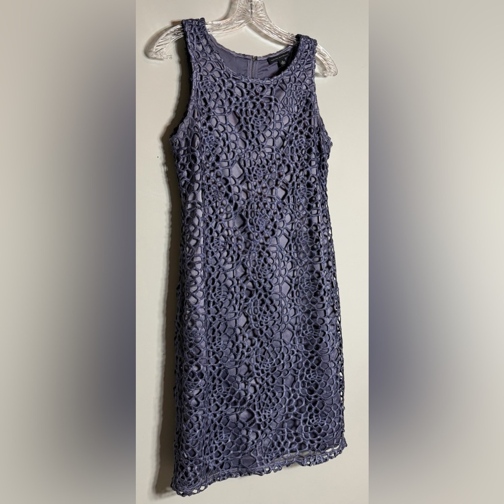 Banana Republic Lace Midi Dress in West Palm Blue color Size 6